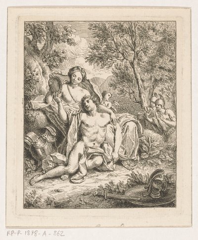 Rinaldo en Armida door Louis Fabritius Dubourg
