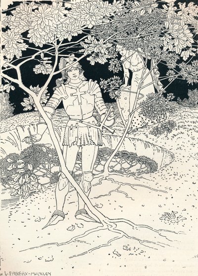 Illustratie bij Spensers Faerie Queene. Canto II. Vers 30 door Louis Fairfax Muckley
