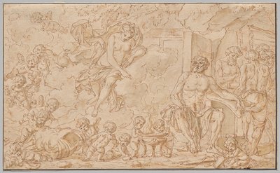 Venus bij de smidse van Vulcanus door Louis Felix de la Rue