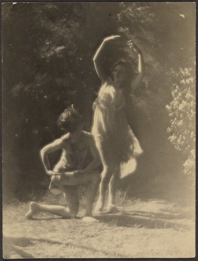 [Dansers in de tuin]. door Louis Fleckenstein
