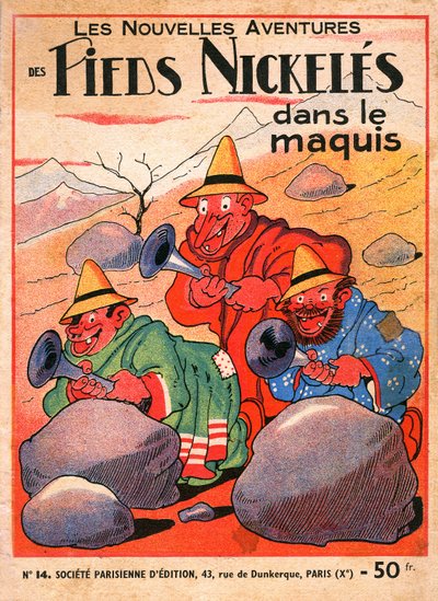 Omslag van een stripalbum van Louis Forton: Les Pieds Nickeles dans le maquis door Louis Forton