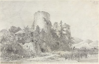Vue du Chateau de Saconnex door Louis Francois Cassas