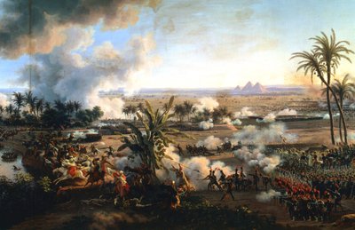De Slag bij de Piramides, 21 juli 1798, laat 18e-begin 19e eeuw door Louis Francois Lejeune