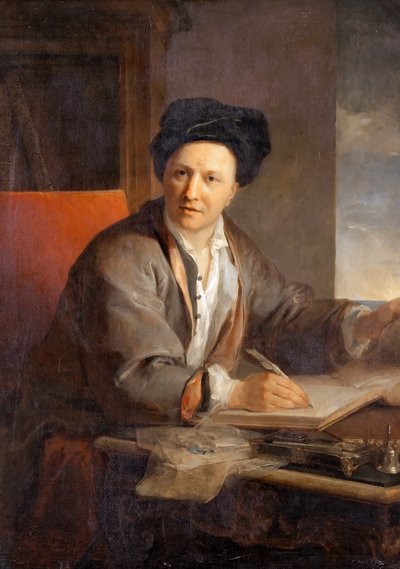 Portret van de auteur Bernard le Bovier de Fontenelle 1657-1757 door Louis Galloche
