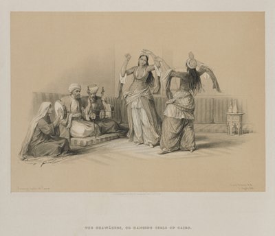 Egypte en Nubië, Deel III: Dansmeisjes in Caïro door Louis Haghe