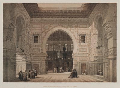 Egypte en Nubië, Deel III: Interieur van de Moskee van Sultan El Ghoree door Louis Haghe