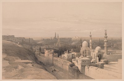 Egypte en Nubië: Deel III - Nr. 26, Caïro, Kijkend naar het Westen door Louis Haghe