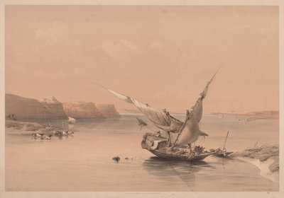 Egypte en Nubië: Deel II - Nr. 6, Toegang tot het Fort van Ibrim, Nubië, 1838 door Louis Haghe