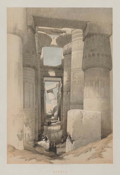 Egypte en Nubië, Deel II: Karnak, 1847 door Louis Haghe