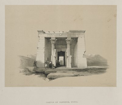 Egypte en Nubië, Deel II: Tempel van Dandour, Nubië, 1848 door Louis Haghe