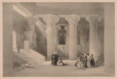 Egypte en Nubië: Deel I - Nr. 24, Tempel in Esneh, 1838 door Louis Haghe