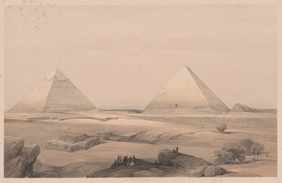 Egypte en Nubië: Deel I - Nr. 3, Piramides van Gizeh door Louis Haghe