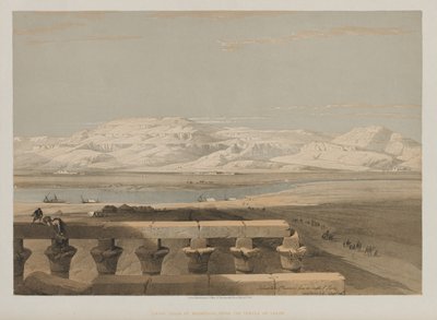Egypte en Nubië, Deel I: Libische Bergketen, vanaf de Tempel van Luxor door Louis Haghe