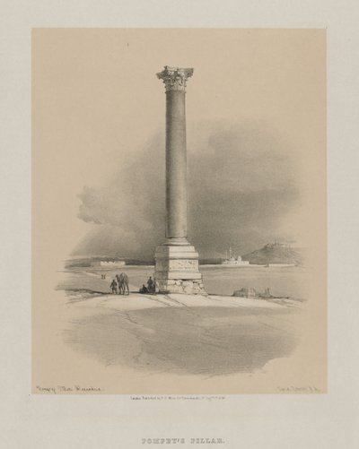 Egypte en Nubië, Deel I: Pompeiuszuil, Alexandrië door Louis Haghe