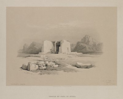 Egypte en Nubië, Deel I: Tempel in Tafa in Nubië, 1846 door Louis Haghe