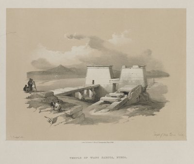 Egypte en Nubië, Deel I: Tempel van Wady Saboua, Nubië, 1846 door Louis Haghe