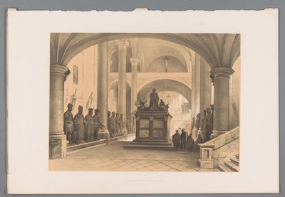 Graftombe van Maximiliaan I te Innsbruck door Louis Haghe