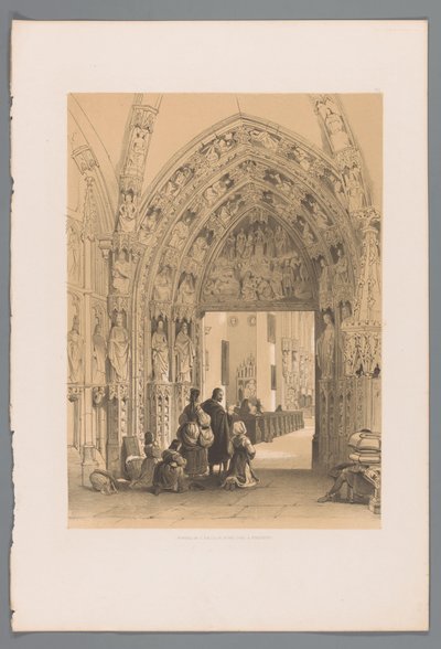 Portaal van de Onze-Lieve-Vrouwekerk te Neurenberg door Louis Haghe