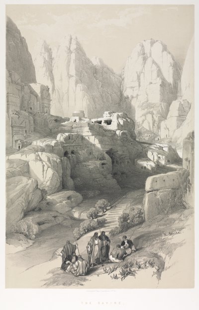 Het Heilige Land, Syrië, Idumea, Arabië, Egypte & Nubië: Petra door Louis Haghe