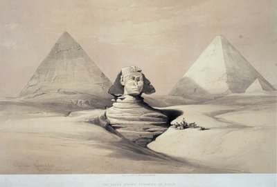 De grote Sfinx van Gizeh door Louis Haghe