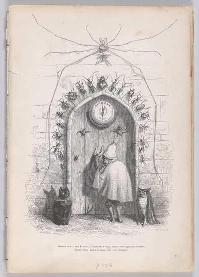 Goedenavond dan, mijn vriend Lecteur... uit Scènes uit het privé en publieke leven, ca. 1837-47 door Louis Henri Brévière