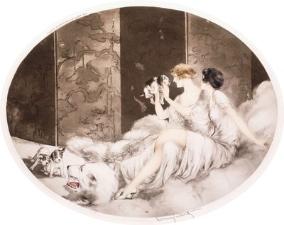 Kleine Honden door Louis Icart