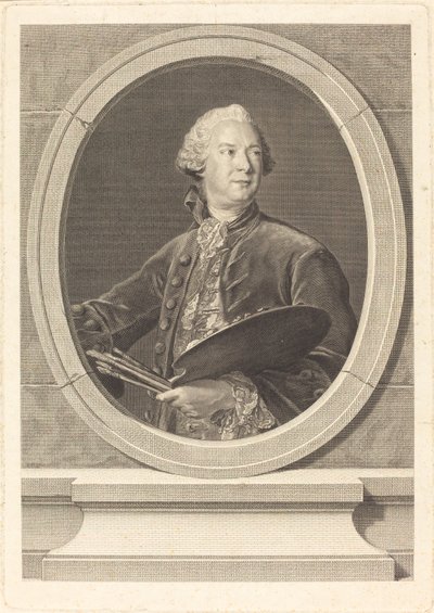 Louis Tocque door Louis Jacques Cathelin after Jean Marc Nattier