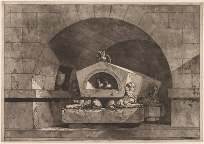 Graf met Sfinx door Louis Jean Desprez