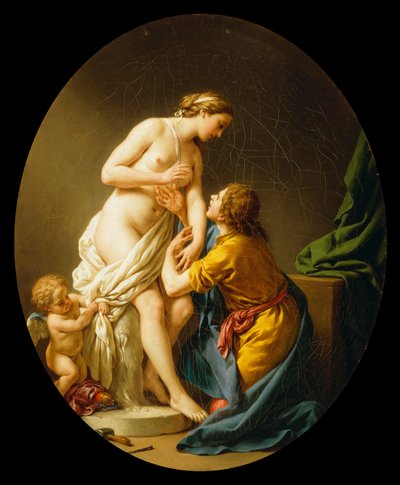 Pygmalion en Galatea door Louis Jean François Lagrenée