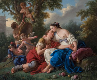 Rinaldo en Armida door Louis Jean François Lagrenée