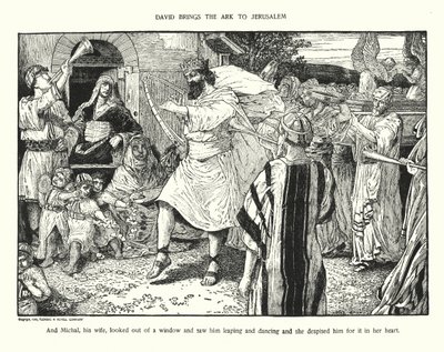 David brengt de Ark naar Jeruzalem door Louis John Rhead