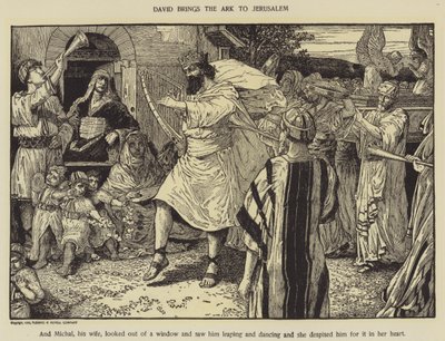 David brengt de Ark naar Jeruzalem door Louis John Rhead