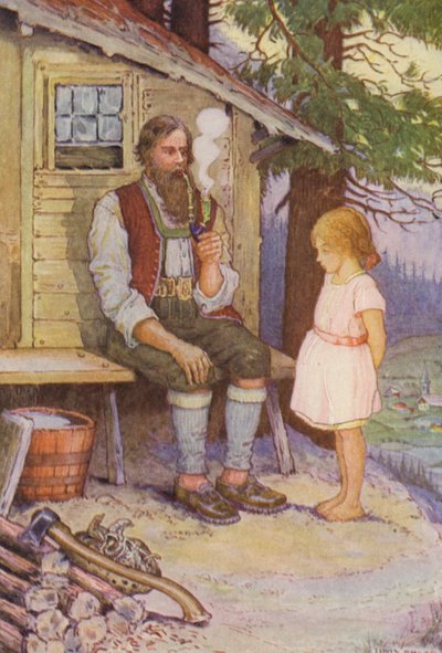 Illustratie voor Heidi door Johanna Spyri door Louis John Rhead