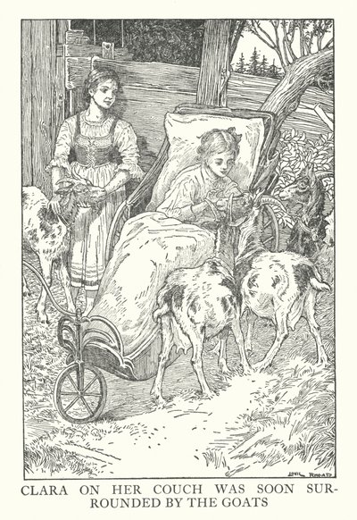 Illustratie voor Heidi door Johanna Spyri door Louis John Rhead