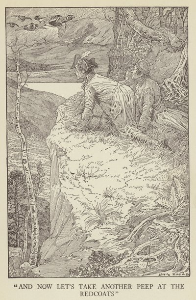 Illustratie voor Kidnapped door Robert Louis Stevenson door Louis John Rhead