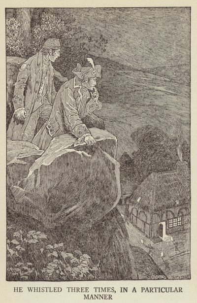 Illustratie voor Kidnapped door Robert Louis Stevenson door Louis John Rhead