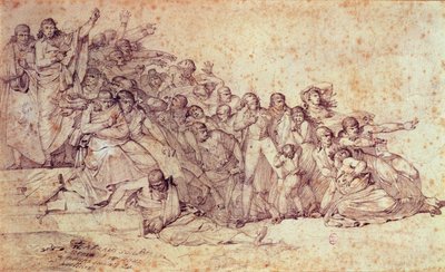 Bloedbad van de patriotten op de Champ de Mars door Louis Lafitte