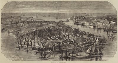 Vogelvlucht Uitzicht op Havanna door Louis Le Breton