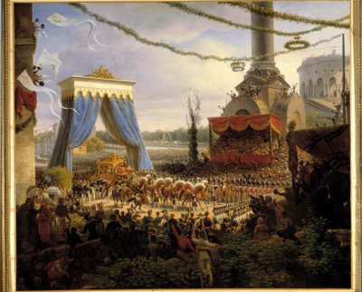 Intocht van Charles X in Parijs na de kroning op 6/06/1825 door Louis Lejeune