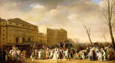 Een Carnaval op de Boulevard du Crime door Louis Leopold Boilly