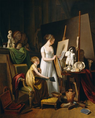 Een Schildersatelier door Louis Leopold Boilly
