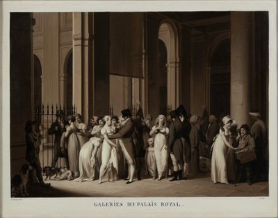 De Galerijen van het Palais Royal, 1809 door Louis Leopold Boilly