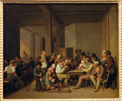 Scène van het cabaret - scènes in een taveerne ... door Louis Leopold Boilly