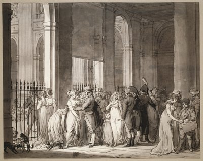 De Arcades bij het Palais-Royal door Louis Leopold Boilly