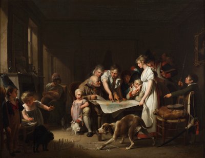 Het Lezen van het Bulletin van het Grote Leger door Louis Leopold Boilly