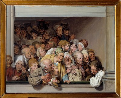Een theaterloge, de dag van de gratis voorstelling door Louis Leopold Boilly
