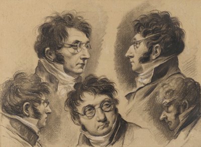 Louis-Léopold Boilly - 5 zelfportretten door Louis Leopold Boilly