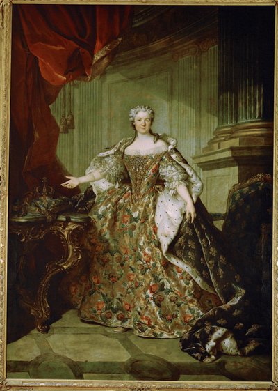 Marie Leszczynska, koningin van Frankrijk, vrouw van Lodewijk XV, dochter van Stanislas Leszczynski, koning van Polen ... door Louis M. Tocque