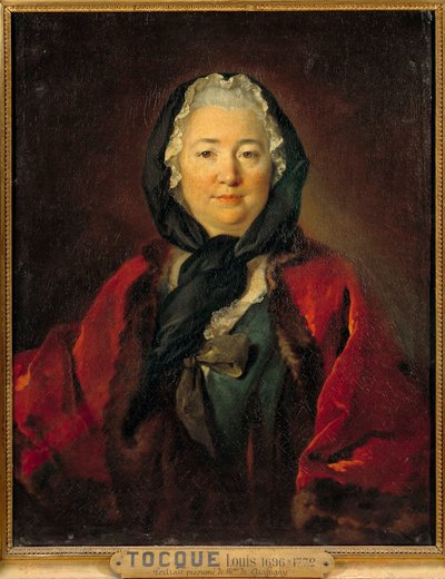 Vermoed portret van Madame de Graffigny, Franse schrijfster door Louis Tocqué