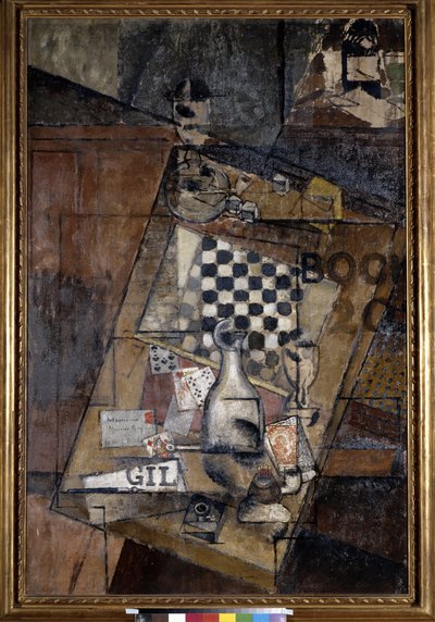 Stilleven met schaakspel door Louis Marcoussis